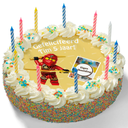 Kinderslagroomtaart "Ninjago"