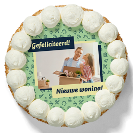 Slagroomtaart "Nieuwe woning"